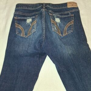Hollister Women's Dark Blue Boot Jeans